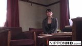 Japanese office slut gets her hairy pussy toyed and fucked snapshot 2