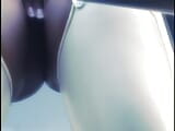 Chica negra con aretes de aro está comiendo su coño y golpeado snapshot 2