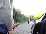 Французская пара занимается сексом на улице с камшотом на лицо snapshot 18