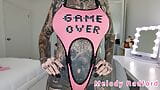 Розовая геймерша в нижнем белье примеряет одежду - Melody Radford, только поклонники snapshot 12