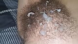 Huge cumshot on wifes hairy pussy snapshot 15