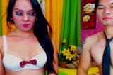 Linda transsexual brincando com seu cara snapshot 3