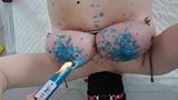 Torture of my breasts with hot wax snapshot 13