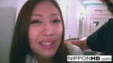 Pretty Japanese sweetheart gives her man a POV blowjob snapshot 10