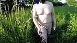 Nude masturbating in public grassland at cruising spot. Naked fapping in sight of the main path until I cum. Tobi00815 snapshot 11