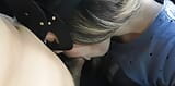 Oksi sucks her husband's cock in the car snapshot 7