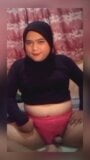 Curvy Hijab Crossdresser jerks her own cute cock snapshot 3