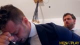 Menatplay uomini in giacca e cravatta Damon Heart e Logan Moore Ass snapshot 14