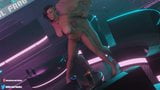 Cyberpunk - Lara Croft golpeada en el escenario snapshot 2