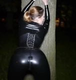 Alena in latex catsuit with gloves snapshot 1