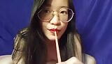 Super sexy Asian girl show pussy and drink some juice 1 snapshot 1