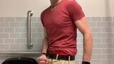 Masturbating in a public bathroom and cumming snapshot 2