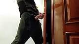 Amateur jerk off from a hot guy with big dicks shooting at the door snapshot 6