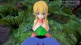 FUTA Louise(Huge Cock) x Tiffania - Horny sex in the forest (Zero No Tsukaima) snapshot 2