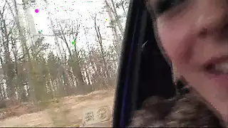 Sexy dark haired girl gets picked up and fucked in the woods snapshot 3