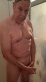 Handsome Grandpa having a shower snapshot 4