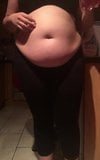 Obese girl drinks tons and gets a huge belly snapshot 14