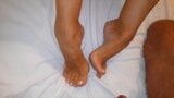 Close up Selena's feet creaming snapshot 7