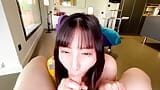 POV AHEGAO BLOWJOB - Sweet Japanese babe covers your dick in honey and swallows all of your cum snapshot 19