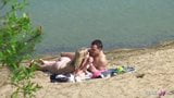 Real Teen Couple on German Beach, Voyeur Fuck with Stranger snapshot 16