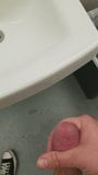 Stroking cock in a public shower room snapshot 4