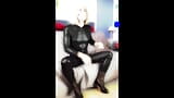 Heißer sexy transen-transen-herrin, vinyl, latex-catsuit, masturbation, schöner schwanz snapshot 8