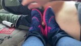 Footjob in nike thea sneakers snapshot 2