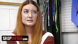 Shoplyfter - Redhead Nerd Babe Shoplifts From The Wrong Store And LP Officer Teaches Her A Lesson snapshot 9