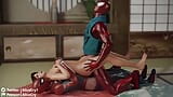 Mai Shiranui se fait éjaculer dessus par deux Spiderman à la fois snapshot 11