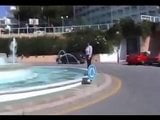 Marjorie is getting wet in a public fountain - outdoor snapshot 1