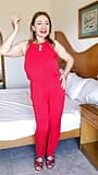 Caliente tetona milf MariaOld en traje rojo snapshot 16