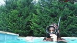 La nana sexy Diana Kalgotkina nage nue dans la piscine snapshot 1