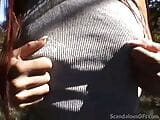 Misty Blowjob a dick and rubbing tits in Public snapshot 1