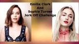 エミリア・クラークとソフィー・ターナーのジャークオフチャレンジ snapshot 1