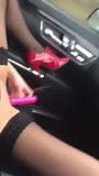 Pink vibrator in car snapshot 2