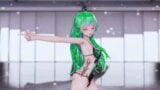 Mmd girls - hentai mmd 3d dance, desvestirse, edición de color de cabello verde, smixix snapshot 2