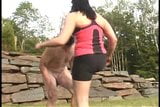 Ballbusting outdoors snapshot 2