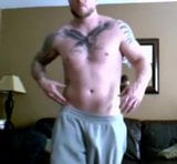 tattooed muscle bro stroking snapshot 1