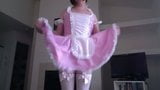 Sissy boy in pink dress bends over snapshot 1