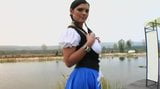 Awesome big titted chick fucked in folk dress snapshot 2