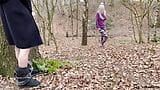 LUCKY Exhibitionist Got free blowjob from a stranger hiking in the woods snapshot 2