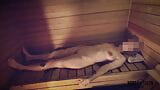 Homemade Sauna Whisking for beautiful elder lady POV snapshot 9