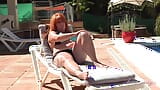 Auntjudys - Busty Mature Redhead Melanie Gets off by the Pool snapshot 9