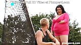 BBW dominatrix face sitting for tennis lessons snapshot 2