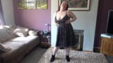 Wife in little black party dress snapshot 1