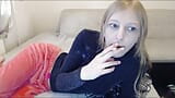 Smoking A Cigarette In Front Of The Webcam snapshot 5