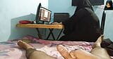 (35 year old Aunty ke sath Chudai) Indian Aunty Work On Computer, im Masturbat Beside, when she looked then I fucked her snapshot 4