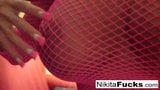 Solo fishnet solo with hot Milf Nikita Von James snapshot 2