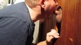 Look at the great tongue work at the homemade glory hole snapshot 5