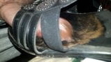 Step Moms sandals peeptoes mules feet cumming inside soles snapshot 2